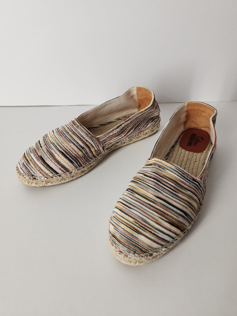 MISSONI Castaner Multicolor stripes espadrilles flats shoes size 41 EU / 11 US